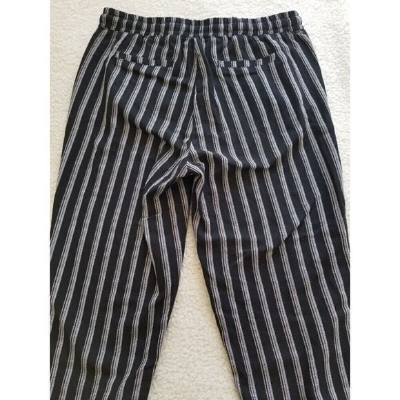 Kut From the Kloth Black Striped Beach Pants Drawstring Lightweight Casual Sz XS - Picture 4 of 13